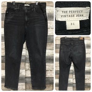 Madewell The Perfect Vintage Jeans Women’s 31 Washed Black Gray (Inseam 27)